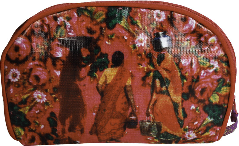 Garam Masala Big Round Pouch Cosmetic Bag(Multicolor) Garam Masala Big Round Pouch Cosmetic Bag(Multicolor)