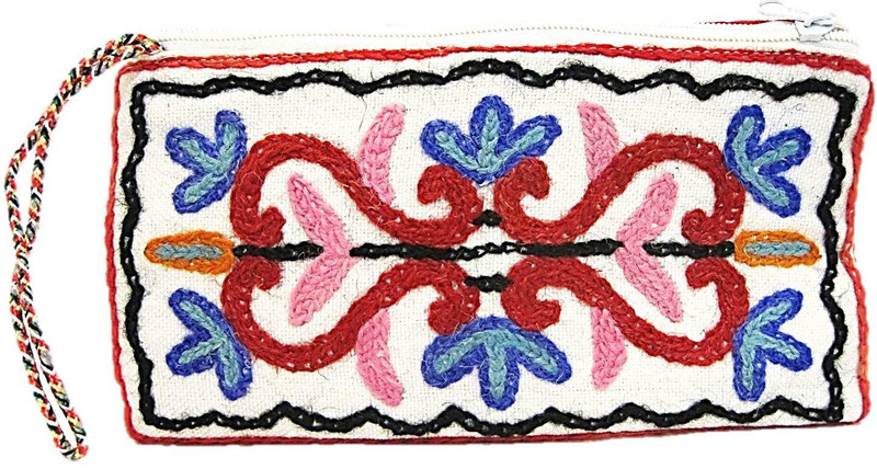 Muccasacra Kashmiri Embroidery Hand made Designer Pouch(Multicolor)