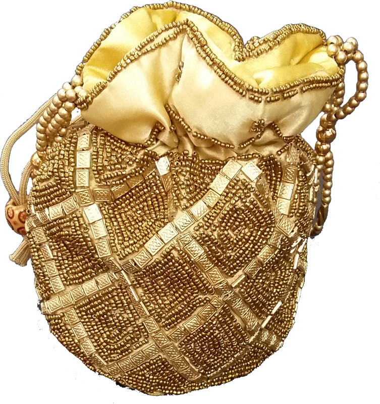 Ruhi's Creations Pouch Gold Potli(Gold)