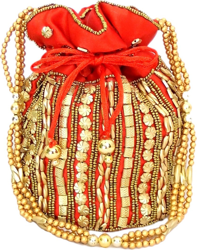 GiftPiper Bead Pouch Potli(Red)
