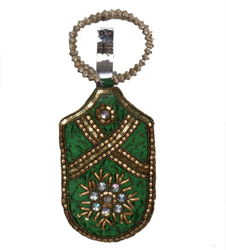 Purpledip Designer Women Potli Mobile Pouch(Green)