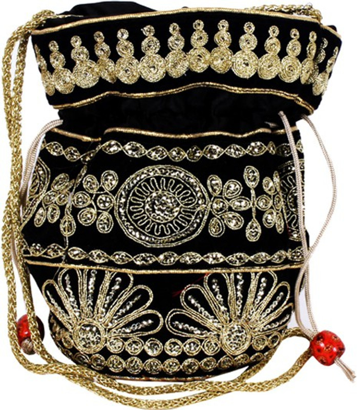 Purpledip Ethnic Potli(Black)