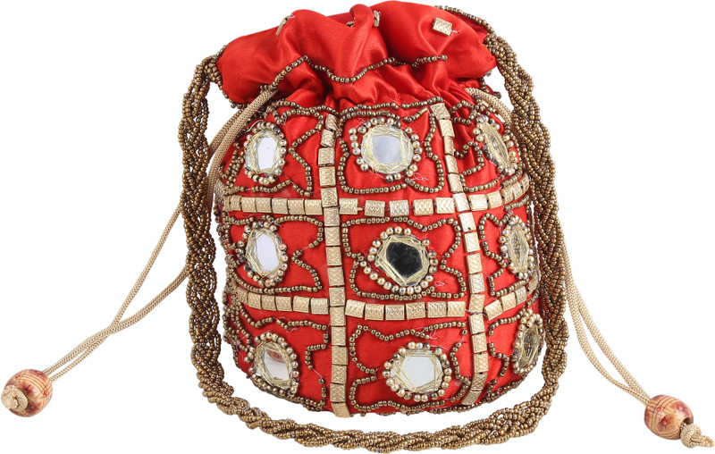 Zeleen ZELNPCHD2 Potli(Red)