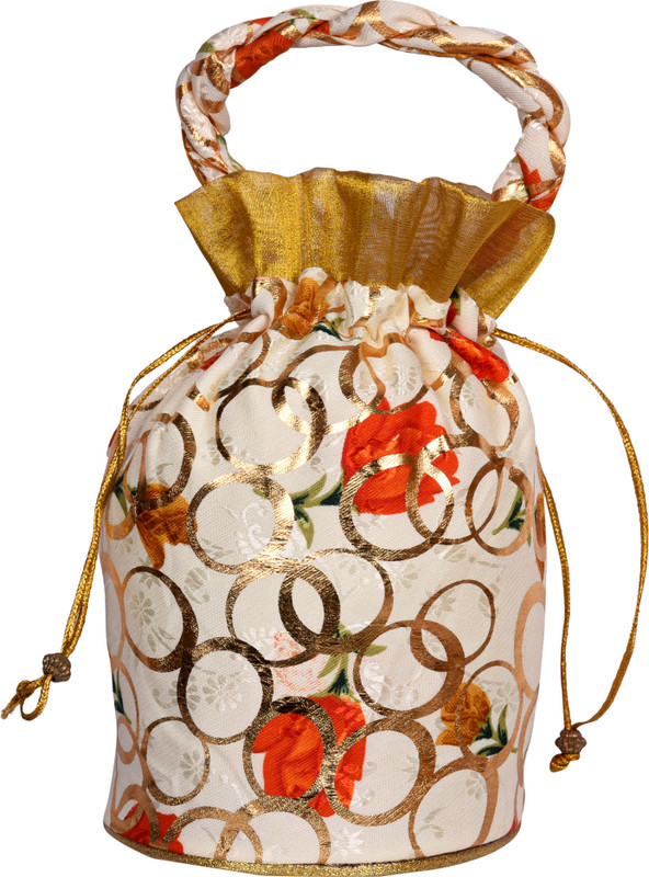 Decot Paradise Embroidery Design HandBag Potli(Multicolor)