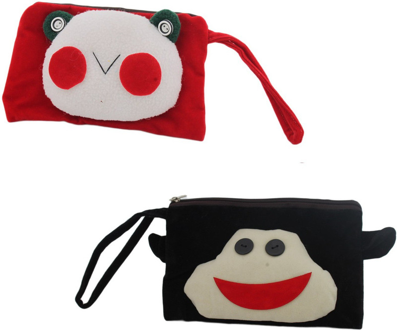 GeekGoodies Animal Fancy Designer Gift Coin Purse Bag Mobile Pouch(Red, Black)
