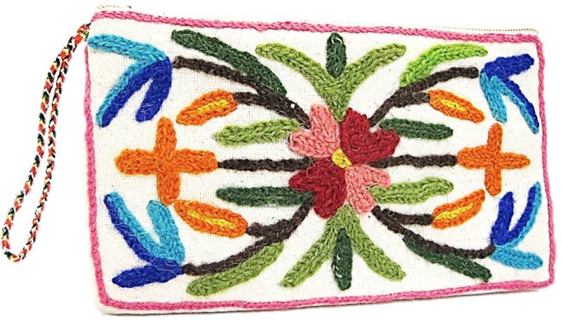 Muccasacra Easy to Carry Kashmiri Embroidery Designer Pouch(Multicolor)