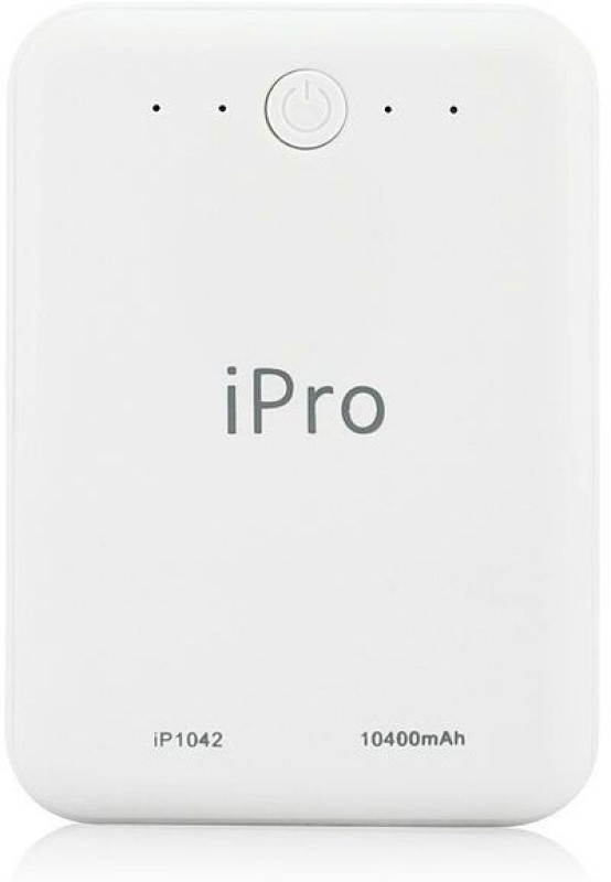 Ipro 10400 mAh Power Bank (IP1042)(White, Lithium-ion)