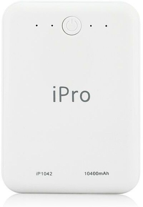 Ipro 10400 mAh Power Bank (IP1042)(White, Lithium-ion)