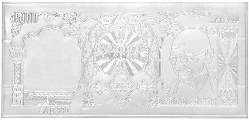 Jewel99 Five Hundred Rupee Note Sterling Silver Coin