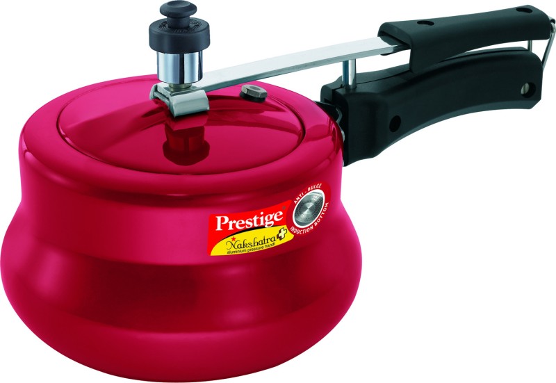 Prestige Nakshatra Plus Red Handi 3 L Induction Bottom Pressure Cooker(Aluminium)