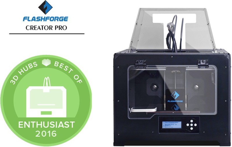 Flashforge Creator Pro Dual Extrusion 3D Printer Multi-function Printer(Black)