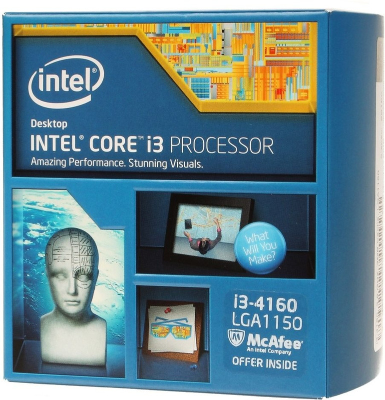 Intel 3.6 GHz LGA 1150 i3-4160 Processor(Blue)