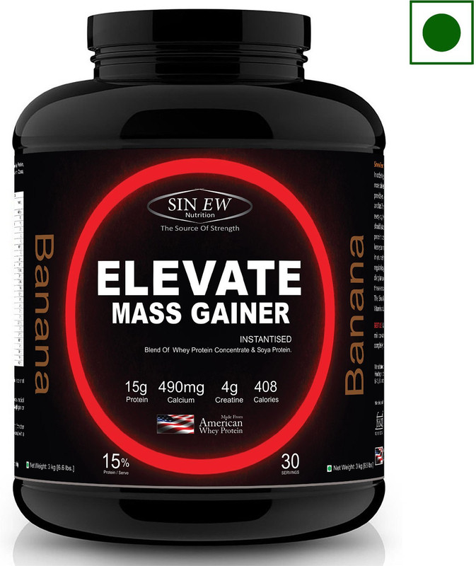 Sinew Nutrition Elevate Mass Gainer 3 Kg (Banana) Mass Gainers(3 kg, Banana) RS.1649 (45.00% Off) - Flipkart