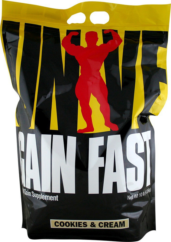 Universal Nutrition Gain Fast Weight Gainers/Mass Gainers(4.5 kg, Cookies &Cream)