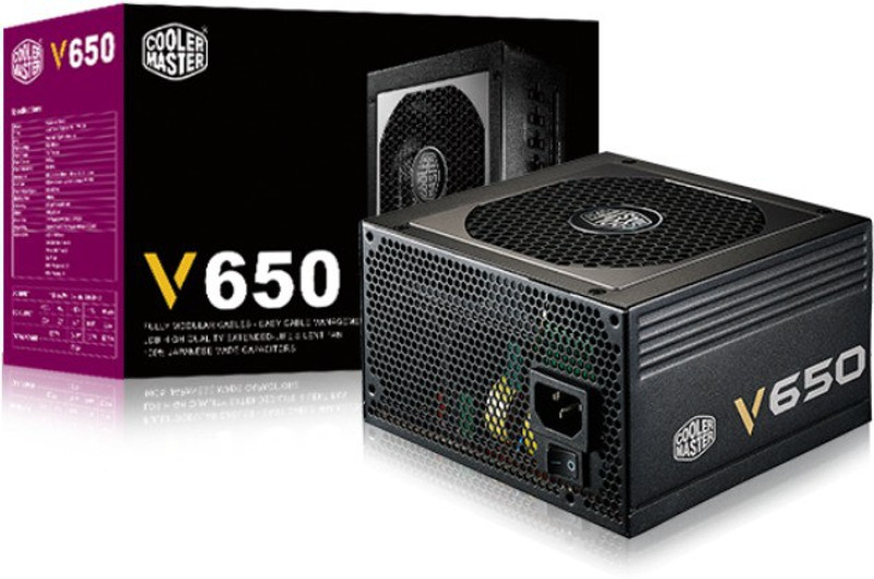 Cooler Master V650 A/UK Cable(RS650-AFBAG1-UK) 650 Watts PSU(Black)