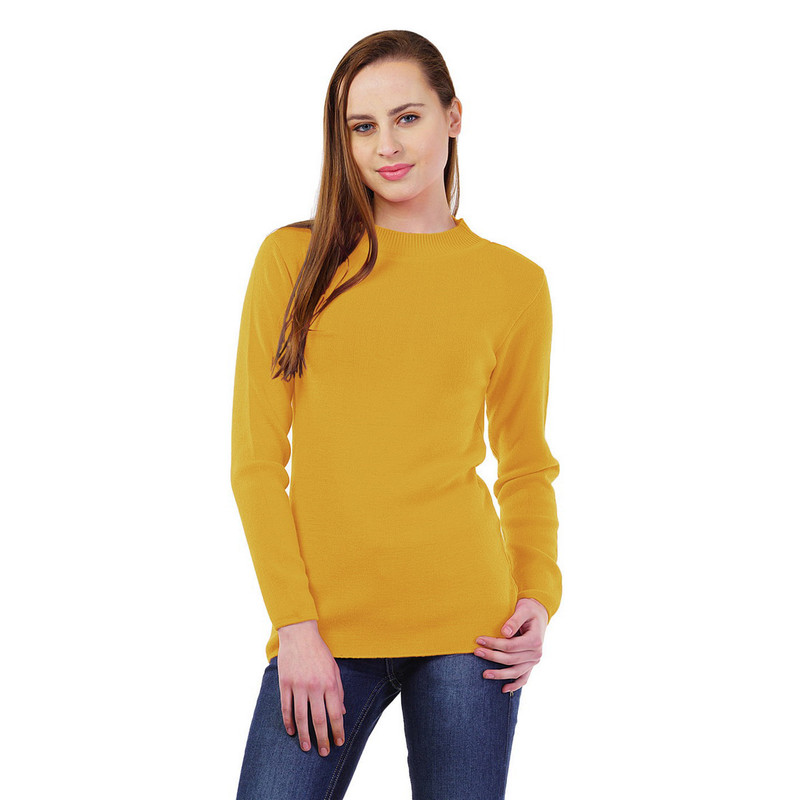 Sugar & Salt Round Neck Solid Women Pullover