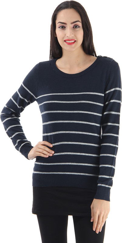 Only Round Neck Striped Women Pullover