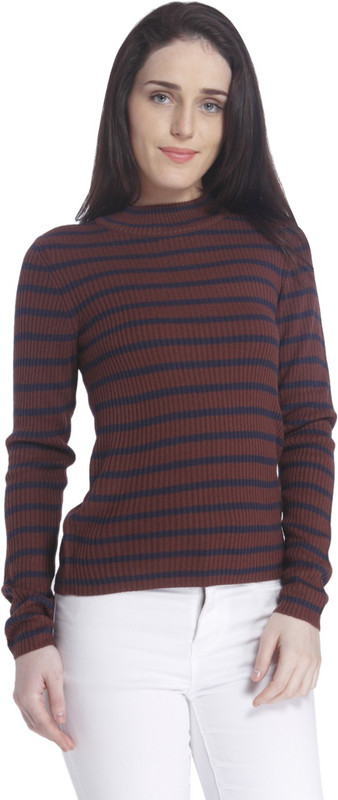 Vero Moda Turtle Neck Striped Women Pullover