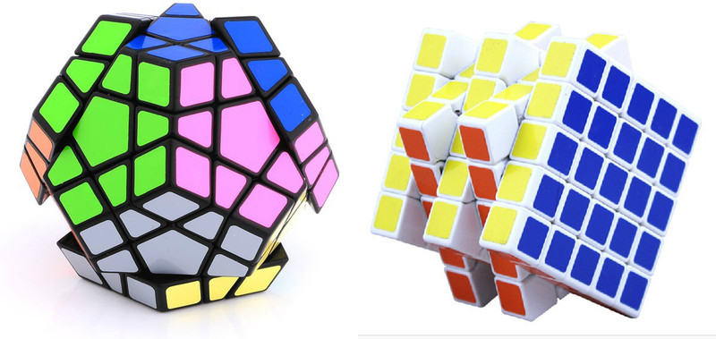 Montez Shengshou Megaminx Puzzle & 5x5x5 Cube -Combo(2 Pieces)