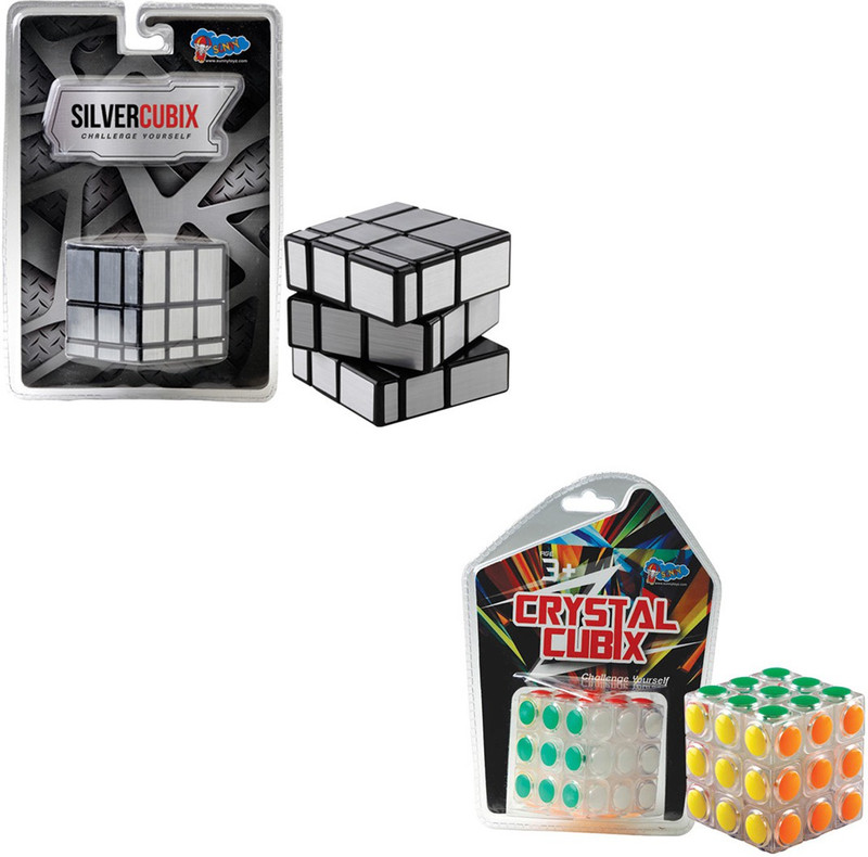 Sunny New Original Silver And Crystal Cube(2 Pieces)