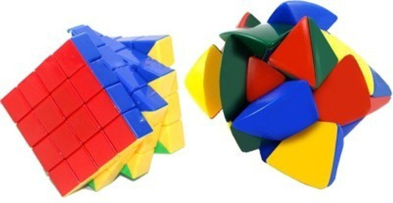 Mayatra's Master Pyramorphix & Stickerless 4x4x4 Rubik Speed Cube - Combo(2 Pieces)