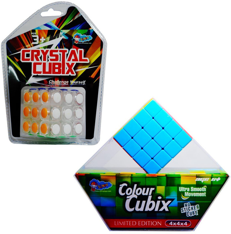 Sunny 4x4 Stickerless And Crystal Cube Duo(2 Pieces)