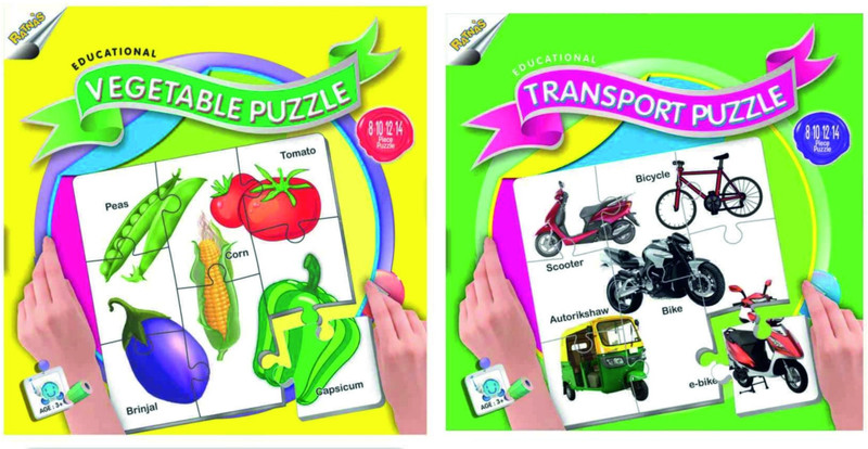 Ratnas Pack Of 2 - Educational Transport And Vegetable Puzzle(88 Pieces)