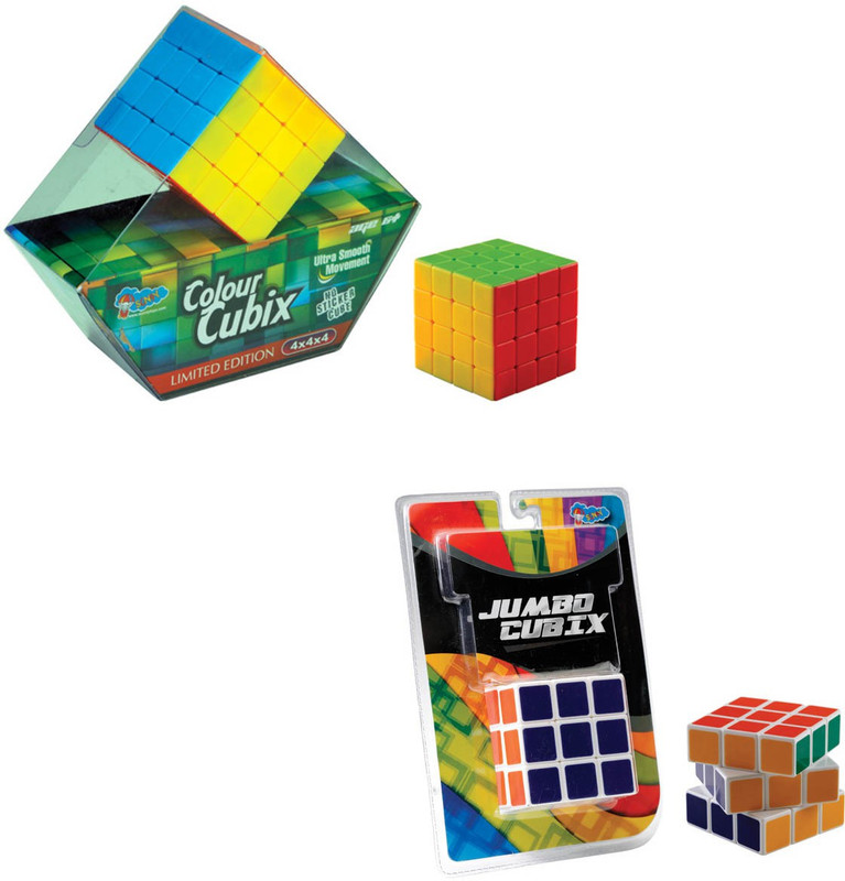 Sunny New Colour Stickerless 4x4 And Jumbo Cube(2 Pieces)