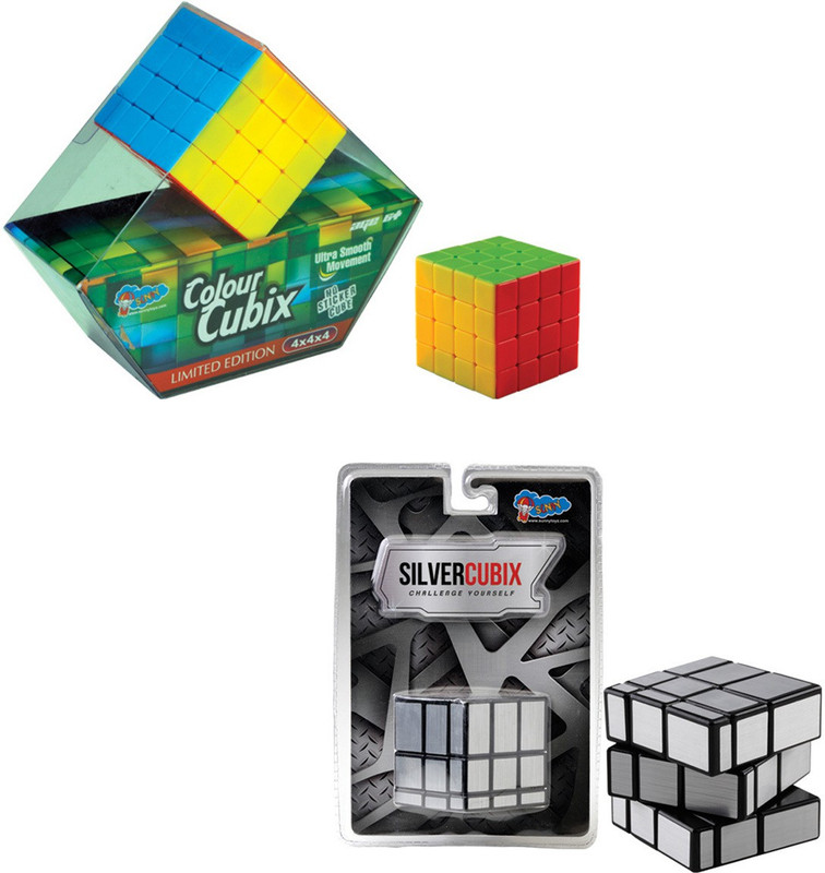 Sunny New Colour Stickerless 4x4 And Silver Cube Twin Pack(2 Pieces)