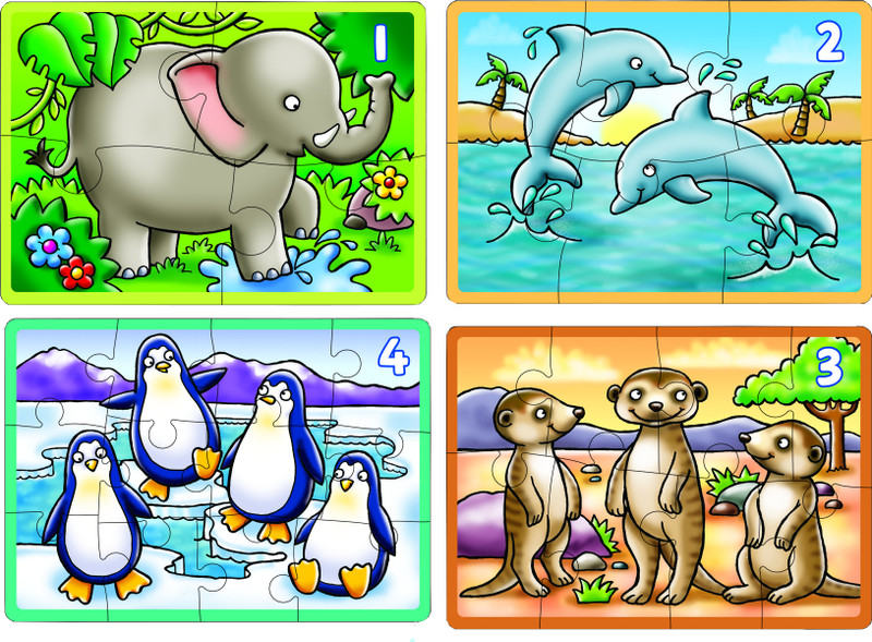 Orchard Toys Animals Four in a Box(30 Pieces)