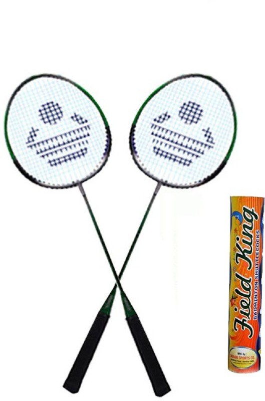 Cosco CB-88 Badminton Racket Pair With Field King Badminton Shuttle Cock ( Pack of 10 )- Badminton Kit Multicolor Strung Badminton Racquet(Pack of: 2, 260 g)