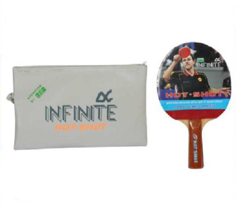 INFINITE HIGH QUALITY HOT SHOT Red, Black Table Tennis Racquet(Pack of: 1, 150 g)