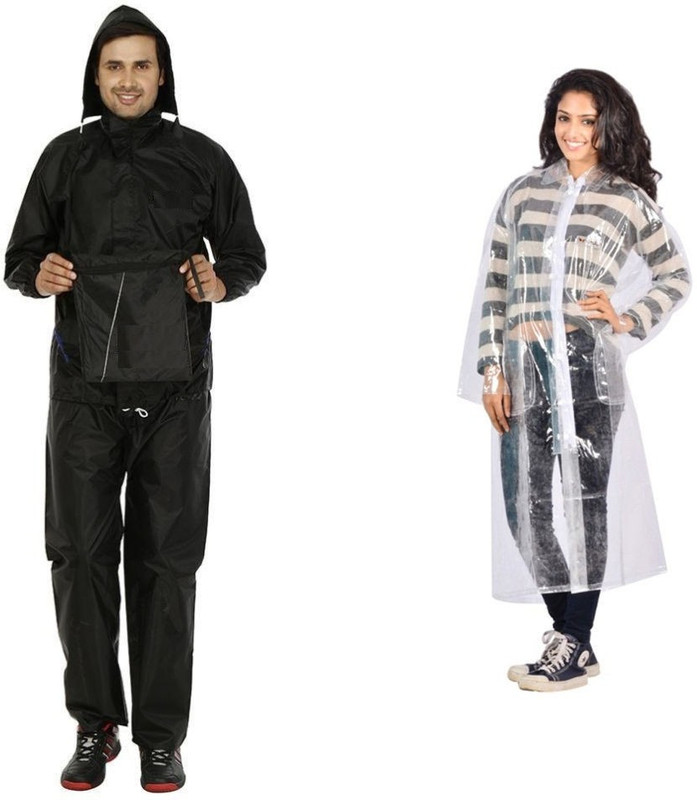 Autosky Solid Men Raincoat Autosky Solid Men Raincoat