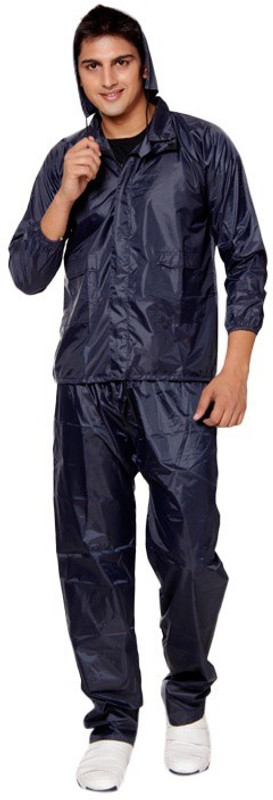 Bs Spy 3 Piece Rainsuit With Cap And Cover Solid Men Raincoat