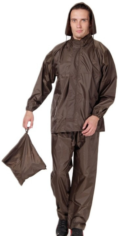 Bs Spy Rainsuit With Cap And Cover Solid Men Raincoat