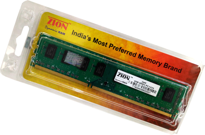 Zion ZHY DDR3 4 GB (Dual Channel) PC (ZHY13334096)(Black)