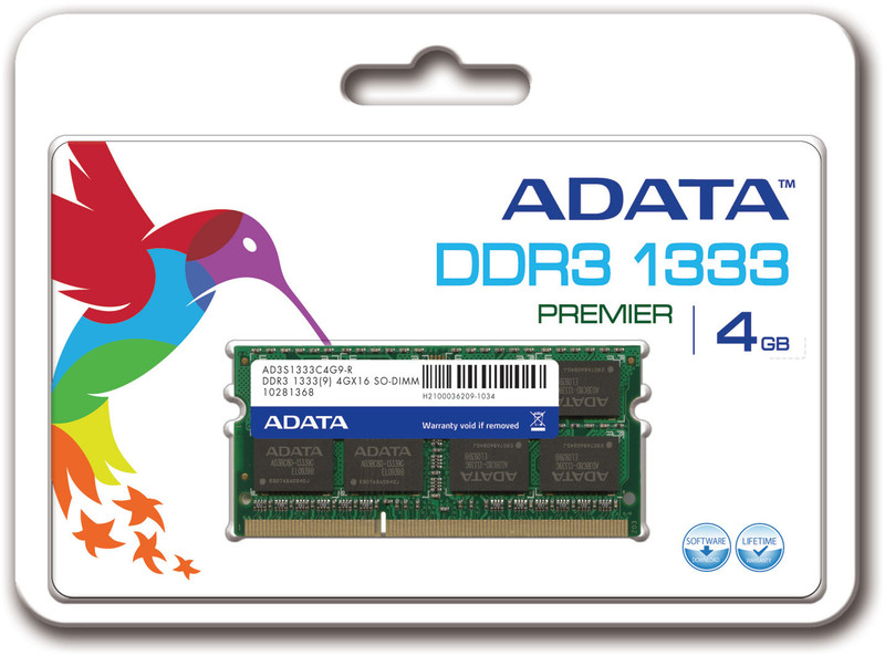 ADATA Premier DDR3 4 GB Laptop DRAM (AD3S1333C4G9-R)