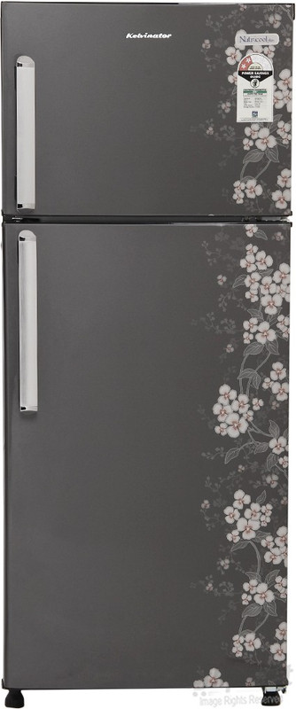 Kelvinator 190 L Frost Free Double Door 2 Star Refrigerator(Grey Gulmohar, KPP202HG-FFA)