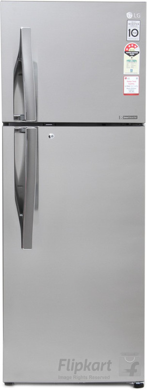 LG 308 L Frost Free Double Door 4 Star Refrigerator(Shiny Steel, GL-I322RPZL) LG 308 L Frost Free Double Door 4 Star Refrigerator(Shiny Steel, GL-I322RPZL)