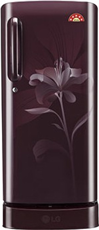 LG 235 L Direct Cool Single Door 5 Star Refrigerator with Base Drawer(Scarlet Lily, GL-D241ASLN)
