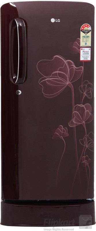 LG 190 L Direct Cool Single Door 2 Star Refrigerator with Base Drawer(Scarlet Heart, GL-D201ASHL) LG 190 L Direct Cool Single Door 2 Star Refrigerator with Base Drawer(Scarlet Heart, GL-D201ASHL)