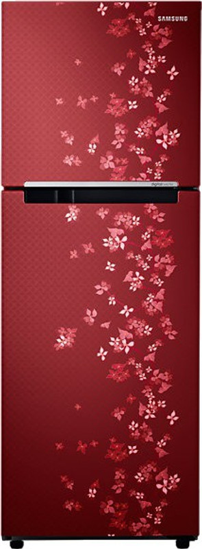 Samsung 251 L Frost Free Double Door 2 Star Refrigerator(Sanganeri Ring Red, RT28K3082RY)