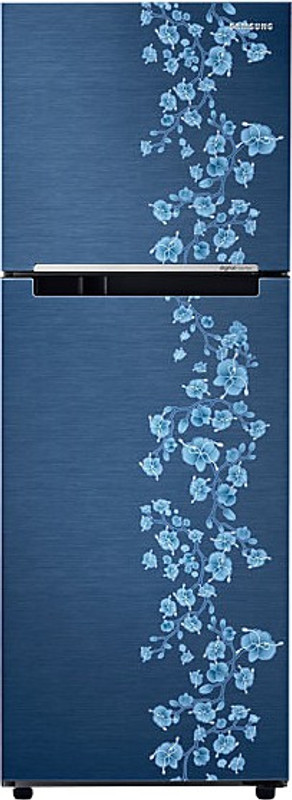 Samsung 253 L Frost Free Double Door 4 Star Refrigerator(Orcherry Pebble Blue, RT27JARZEPX/TL)