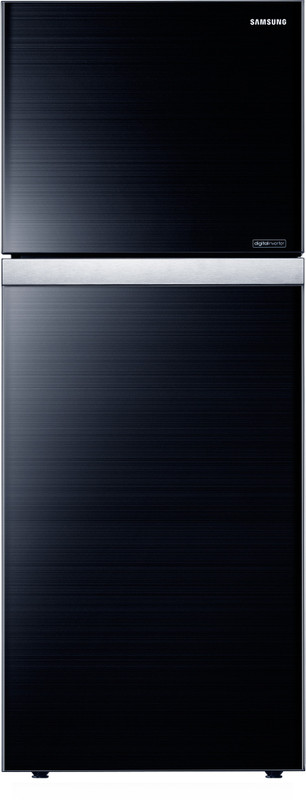 Samsung 415 L Frost Free Double Door 4 Star Refrigerator(Glass Black, RT42HAUDEGL)