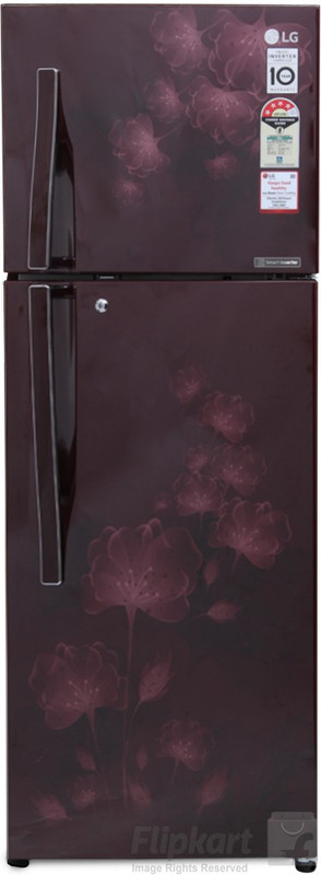 LG 284 L Frost Free Double Door 4 Star Refrigerator(Scarlet Florid, GL-I302RSFL) LG 284 L Frost Free Double Door 4 Star Refrigerator(Scarlet Florid, GL-I302RSFL)