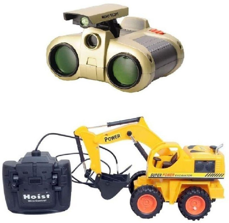 Buy kts khalsa toys and sales Shovel Loader Wired Remote control Jcb size big with binocular toy Red Online at desertcartParaguay