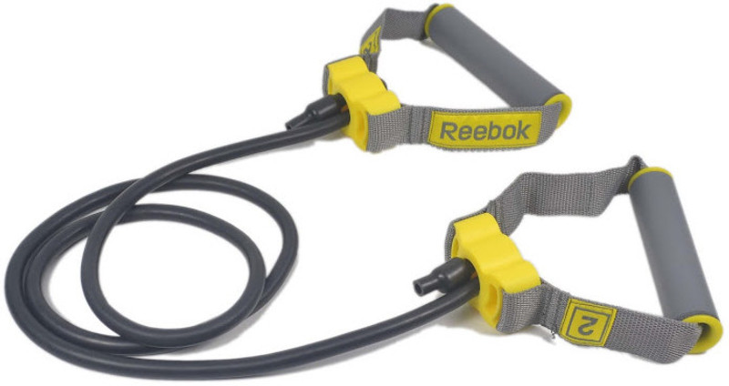 REEBOK Studio Adjustable Resistance Tube Level - 2 Resistance Tube(Black, Yellow) REEBOK Studio Adjustable Resistance Tube Level - 2 Resistance Tube(Black, Yellow)
