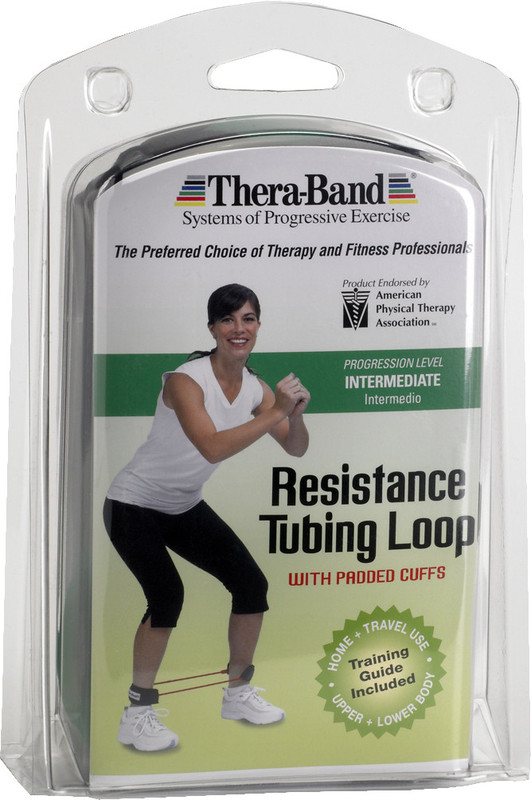 Thera-Band Loop with Padded Cuff Resistance Tube(Green) Thera-Band Loop with Padded Cuff Resistance Tube(Green)