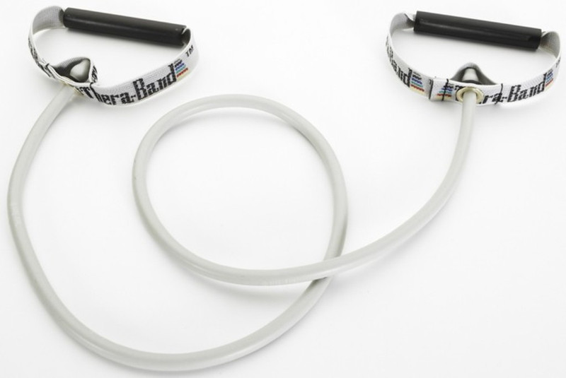 Thera-Band Profesional PVC Handle Resistance Tube(Silver) Thera-Band Profesional PVC Handle Resistance Tube(Silver)