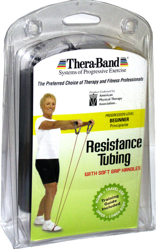 Thera-Band Professional with Soft Grip Handles Resistance Tube(Yellow) Thera-Band Professional with Soft Grip Handles Resistance Tube(Yellow)